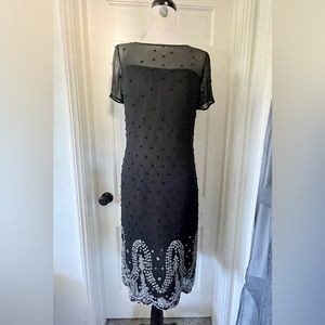 Giuliana Haute Couture Black Beaded Dress 6